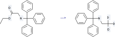 Glycine, N-(triphenylmethyl)-, ethyl ester can be used to produce N-Triphenylmethyl-2, 2-dideuterioethanolamine.